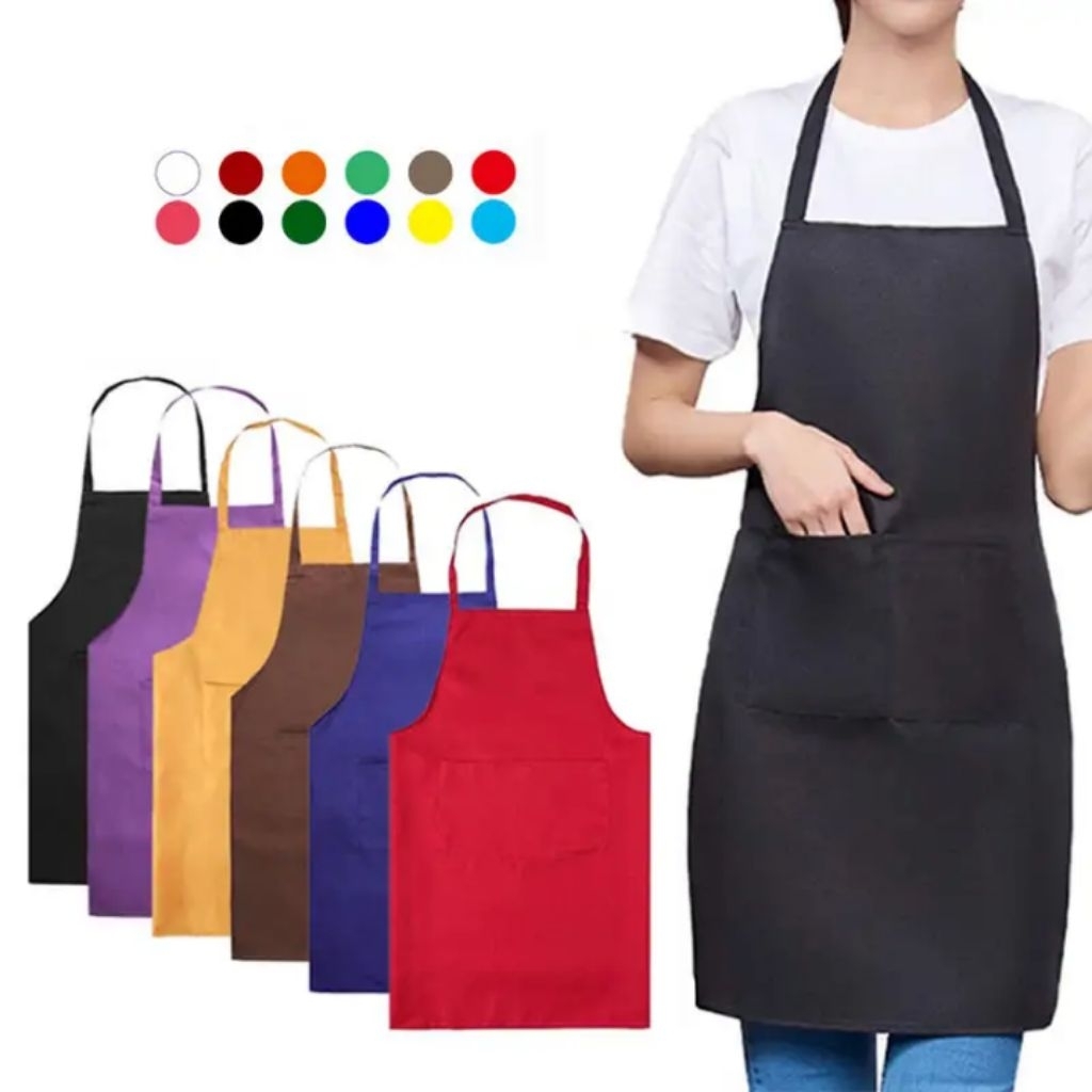 celemek masak polos / celemek anti air / apron masak / apron anti air / celemek / apron