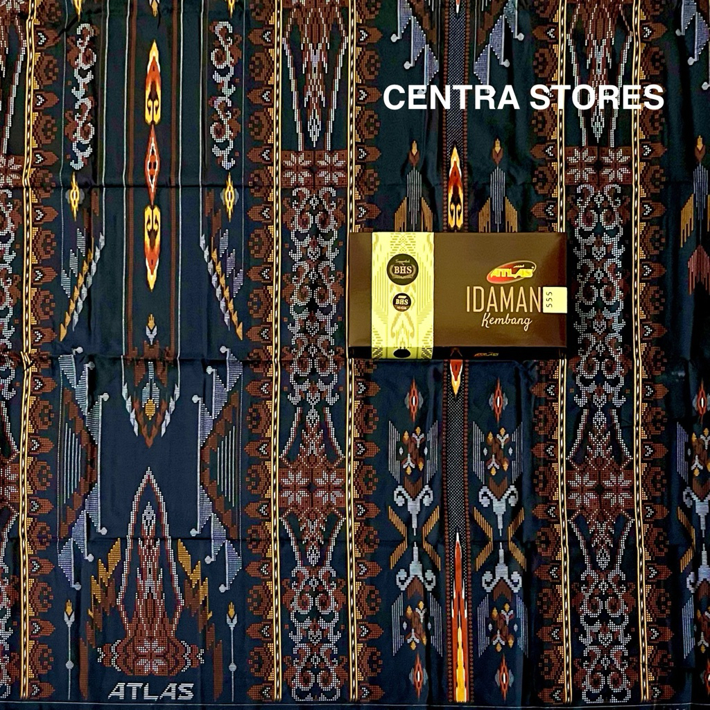 Sarung Atlas Idaman Kembang GOLD Motif BHS Terbaru