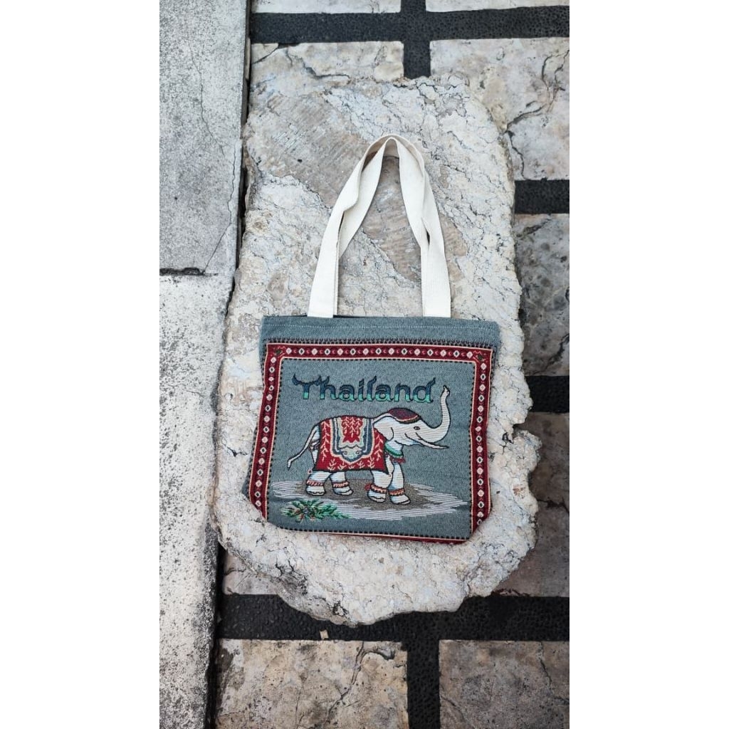 TAS KANVAS GAJAH ASLI THAILAND