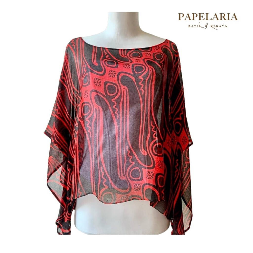 PAPELARIA - Atasan Blouse Batik Sutra Organdi Premium
