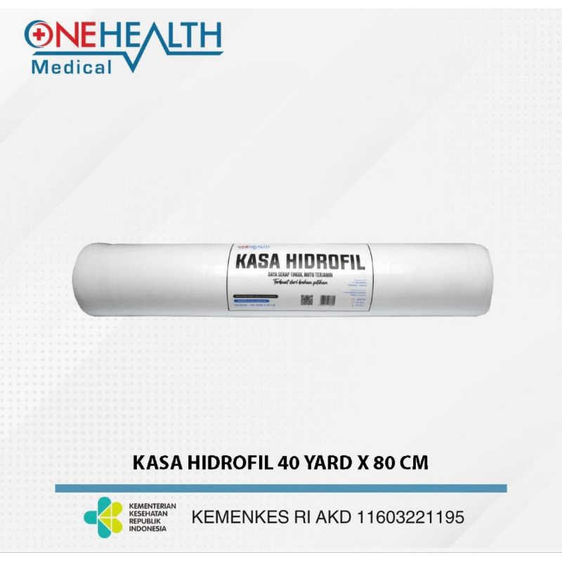 Kasa Hidrofil Gulung Onehealth 40yard x 80cm / Kasa 40 x 80 Onehealth
