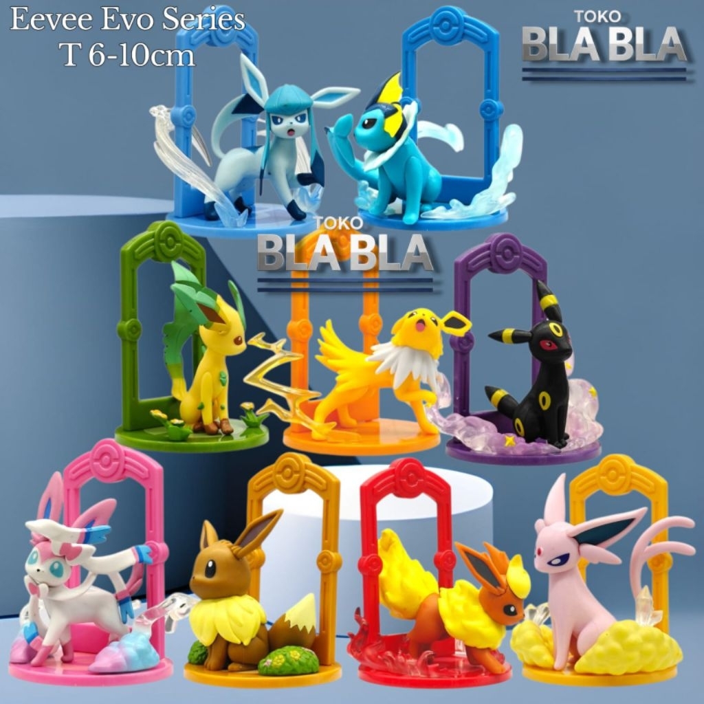 Mainan Action Figures Pokemon Eevee Start / Eevee Evolution Series Figur