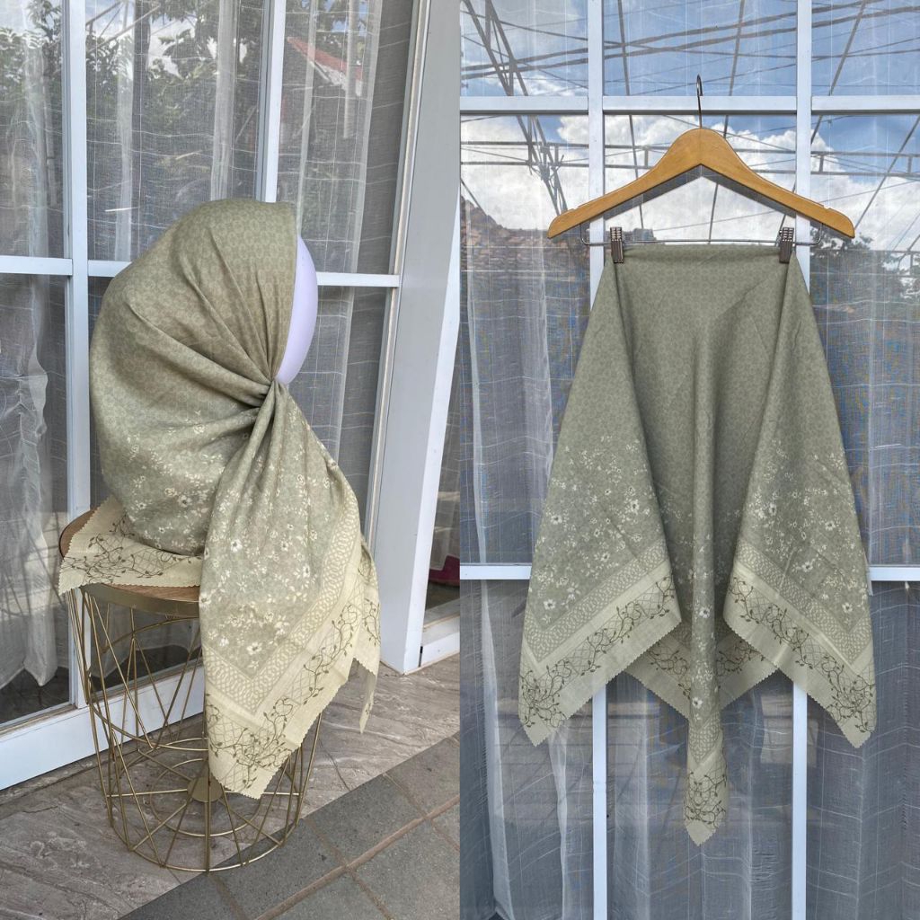 HIJAB VOAL MOTIF PREMIUM - Hijab segiempat voal motif premium / Voal motif terbaru / Jilbab voal pre
