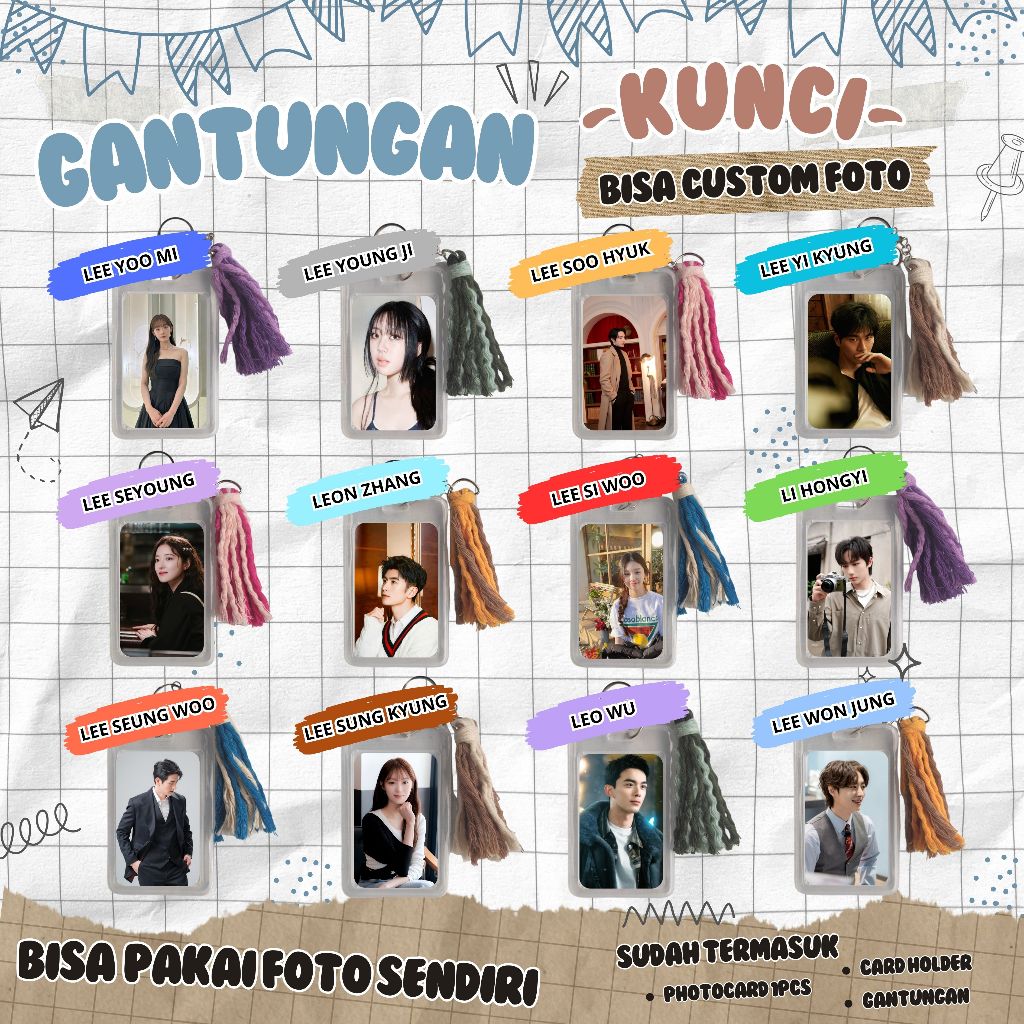 (BISA CUSTOM) GANTUNGAN KUNCI MACRAME KPOP | LEE SEUNG WOO I LEE SEYOUNG I LEE SI WOO I LEE SOO HYUK
