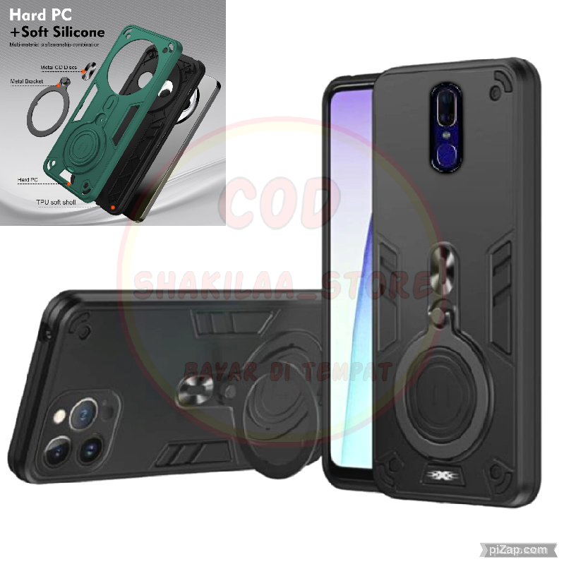 CASE HP OPPO F11 CASE ROBOT HIT EYE RING PRO CAMERA HARDCASE ARMOR NEW COVER