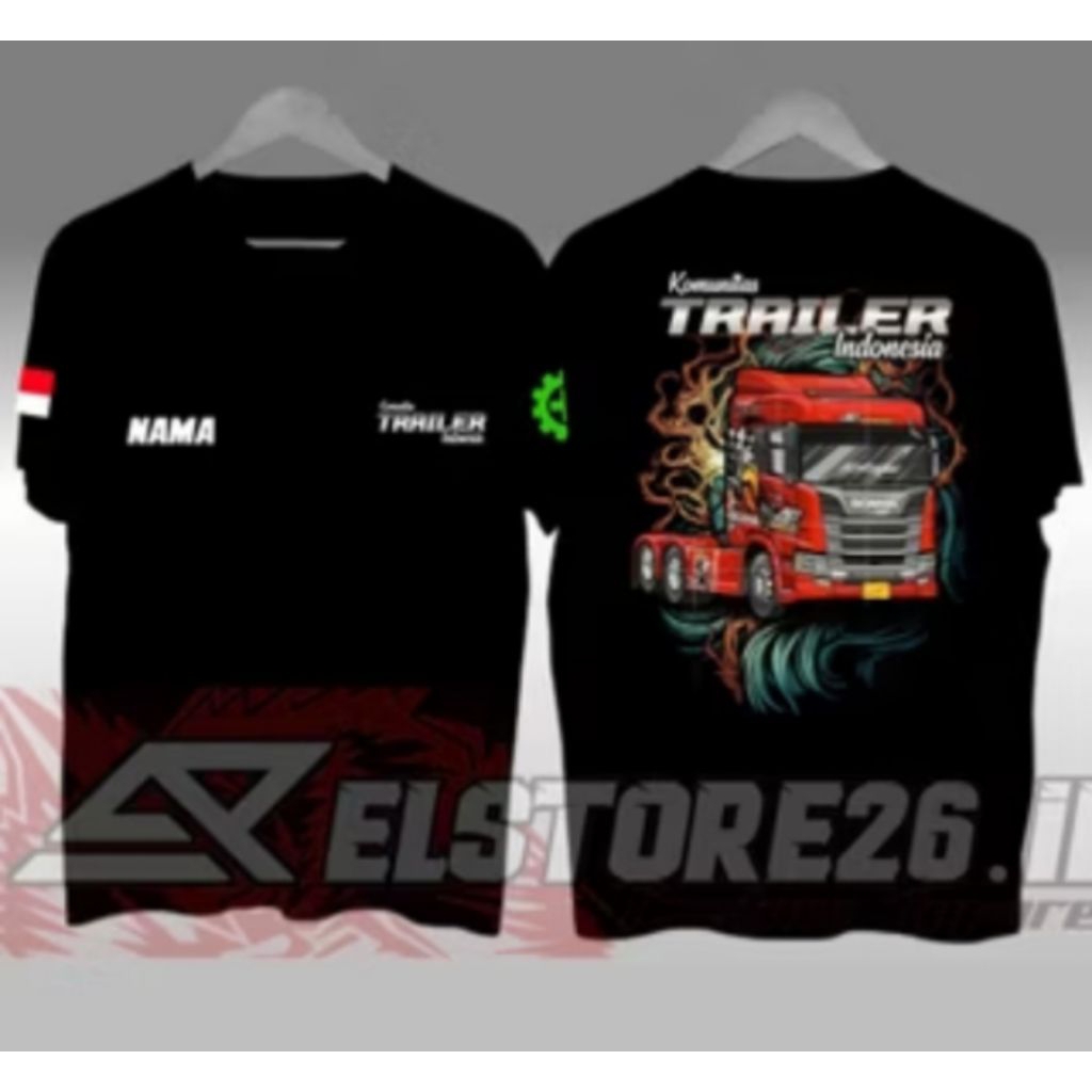 Kaos Hitam Komunitas Trailer Indonesia Kaos Distro Unisex