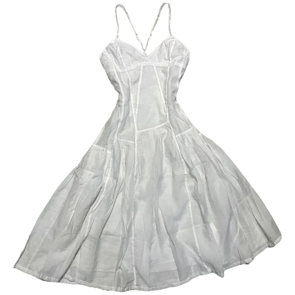 AX Bustier Bodyfit Asymmetrical Ruffle Flare Flowy Dress | y2k vintage dollette summer gaun dres put