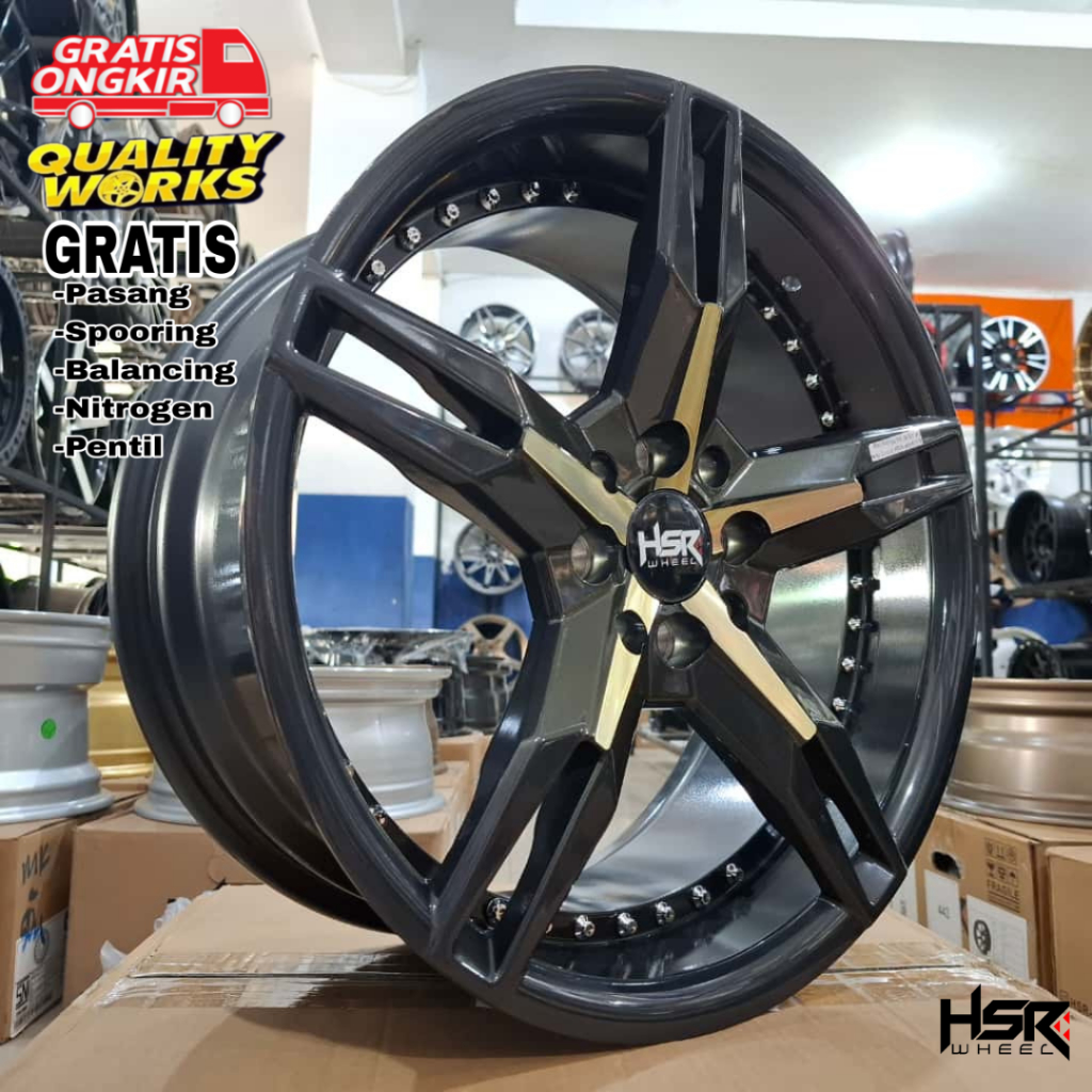 Velg Mobil Raize Rocky Ring 17 Lebar 7,5 Velg Racing HSR Wheel Keunikai