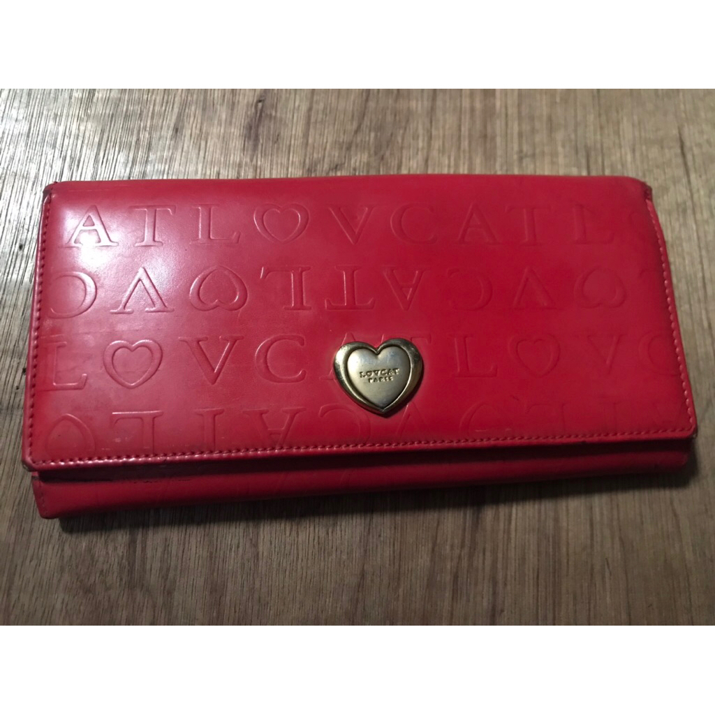 Dompet merah lovcat paris preloved