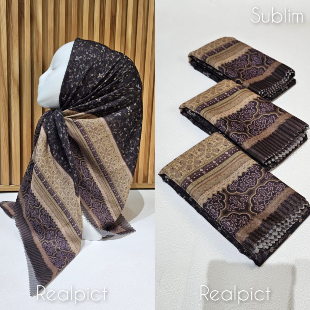 Hijab voal merah putih/ Hijab segi empat voal motif Indonesia / Jilbab voal premium / Hijab voal seg