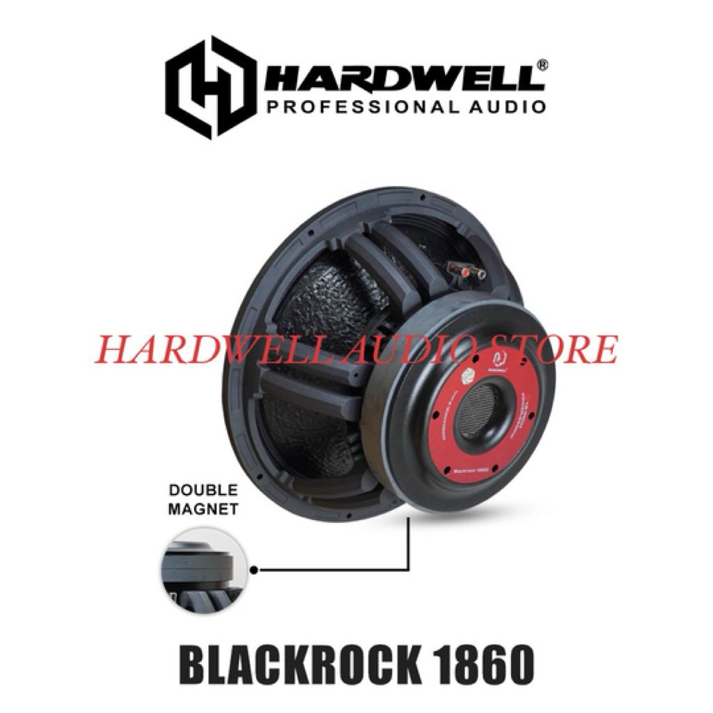 Speaker 18 Inch / Component Speaker 18 Inch Hardwell Blackrock 1860 Original Double Magnet