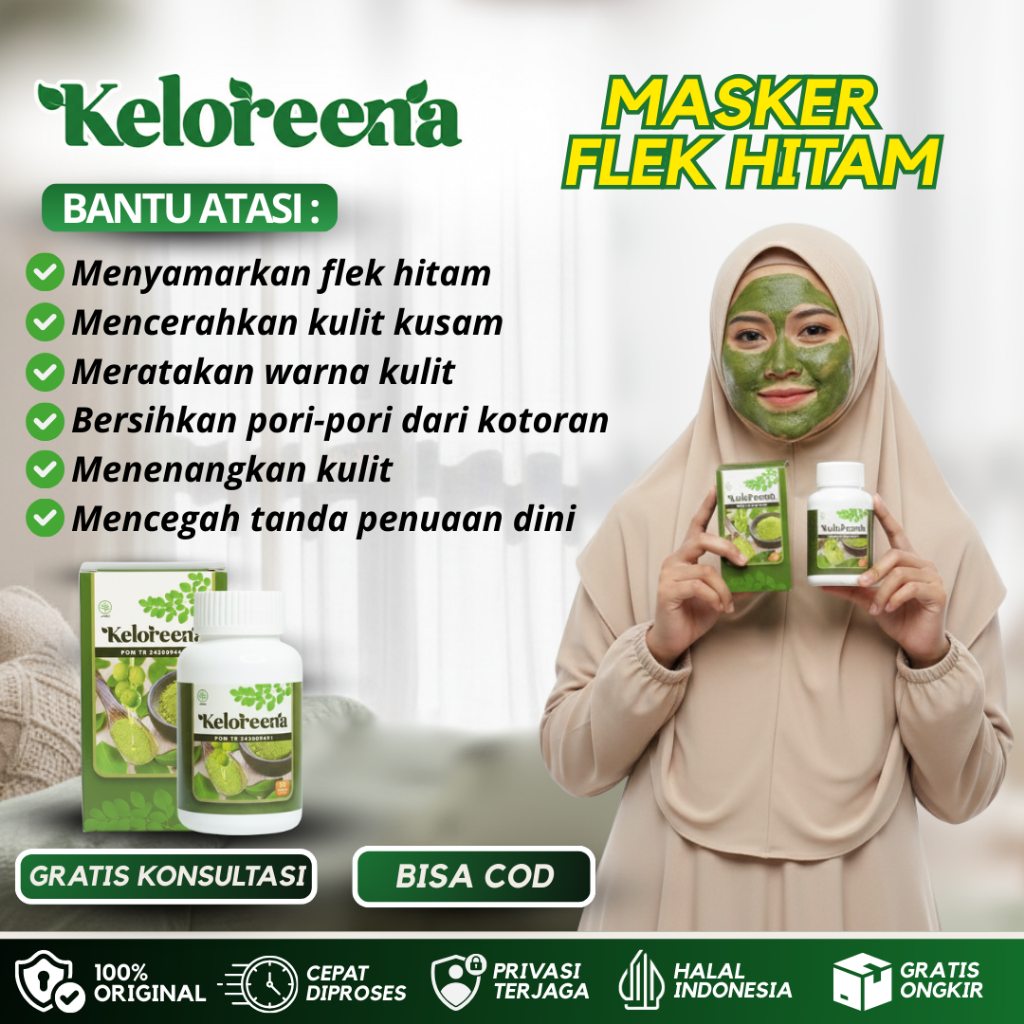 Moringa acne brightening - menghilangkan flek hitam di hidung - mata panda flek hitam Keloreena BPOM