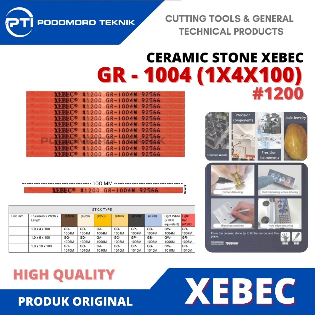 Ceramic Xebec #1200 1x4x100 / Ceramic Fiber Stone Merk XEBEC