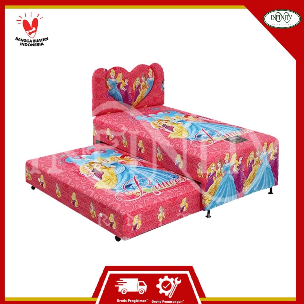 Olympic Springbed Set Kasur 2 in 1 Twinbed Princess