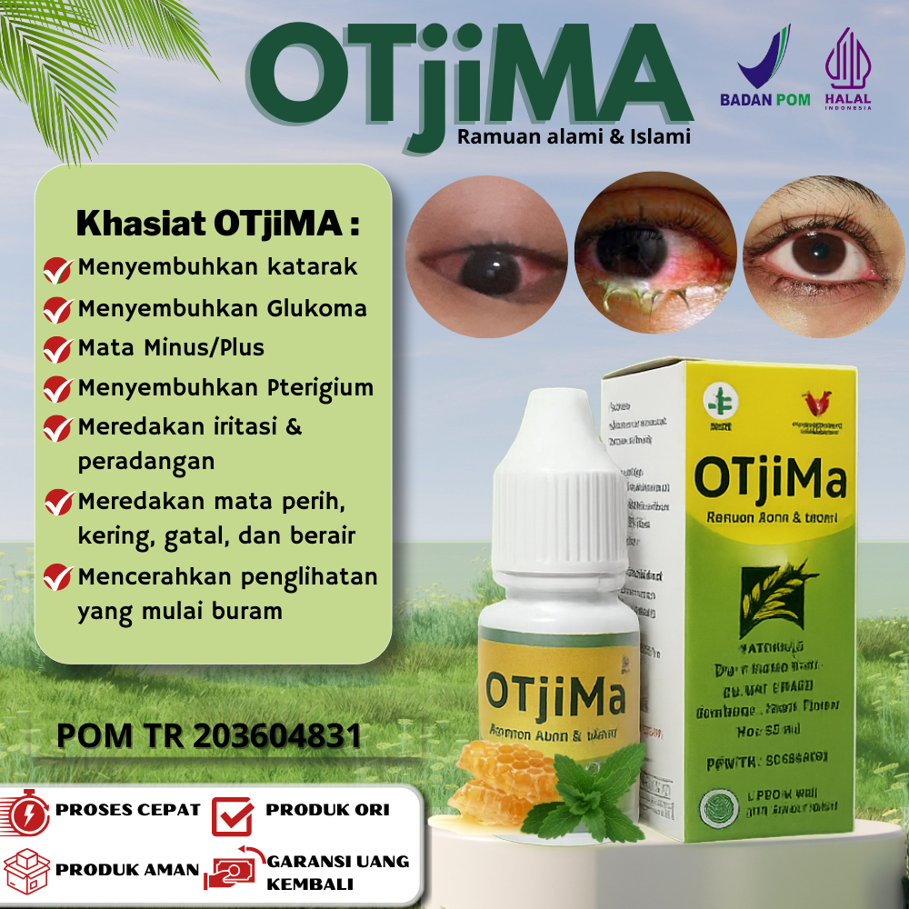 OTJIMA Original Tetes Mata Herbal 10ml – Gurah Mata OTEM BPOM Aman, Bersihkan Belekan, Mata Merah, M