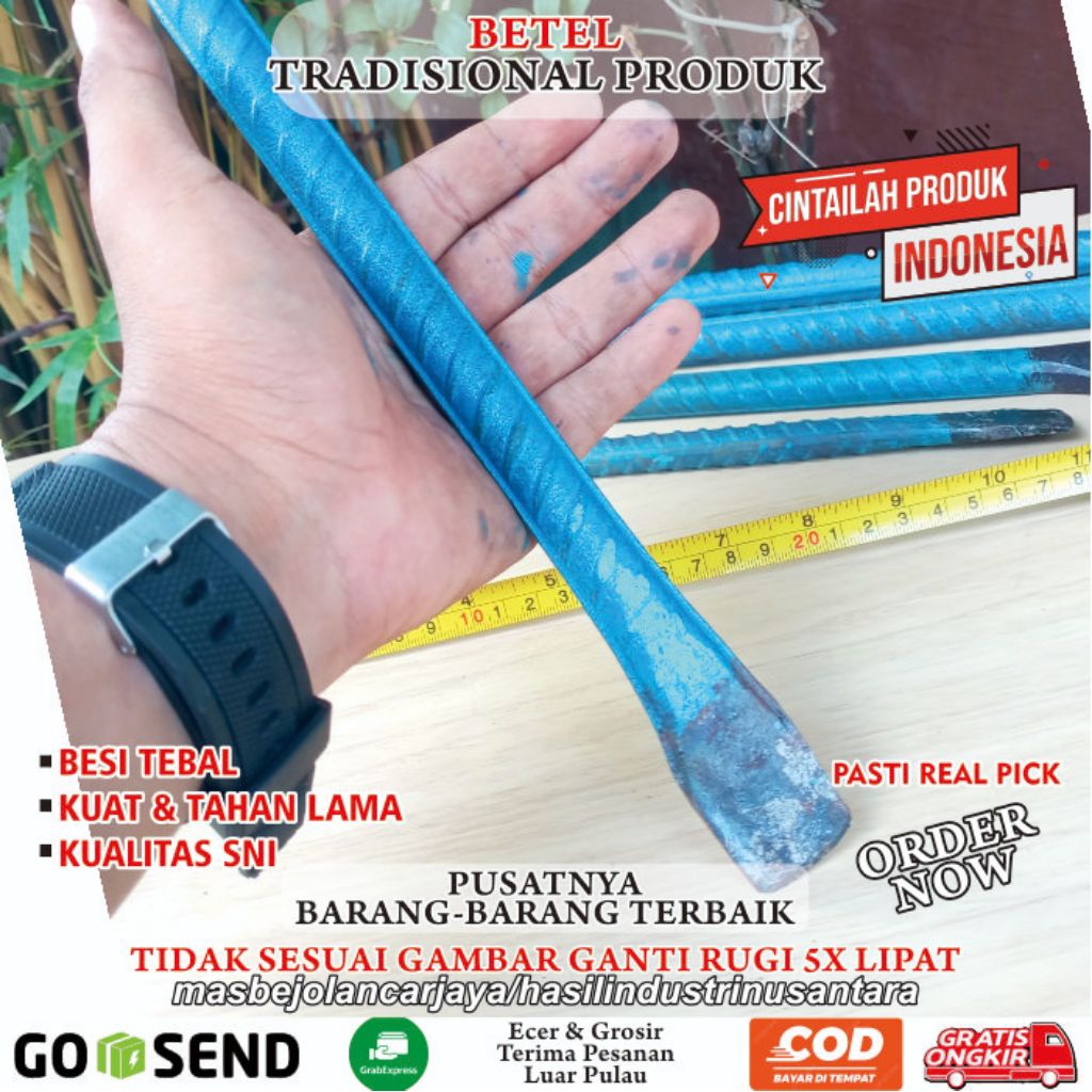 betel besi 19ml - betel bangunan betel proyek betel besi serbaguna cocok untuk pertukangan - MAS BEJ