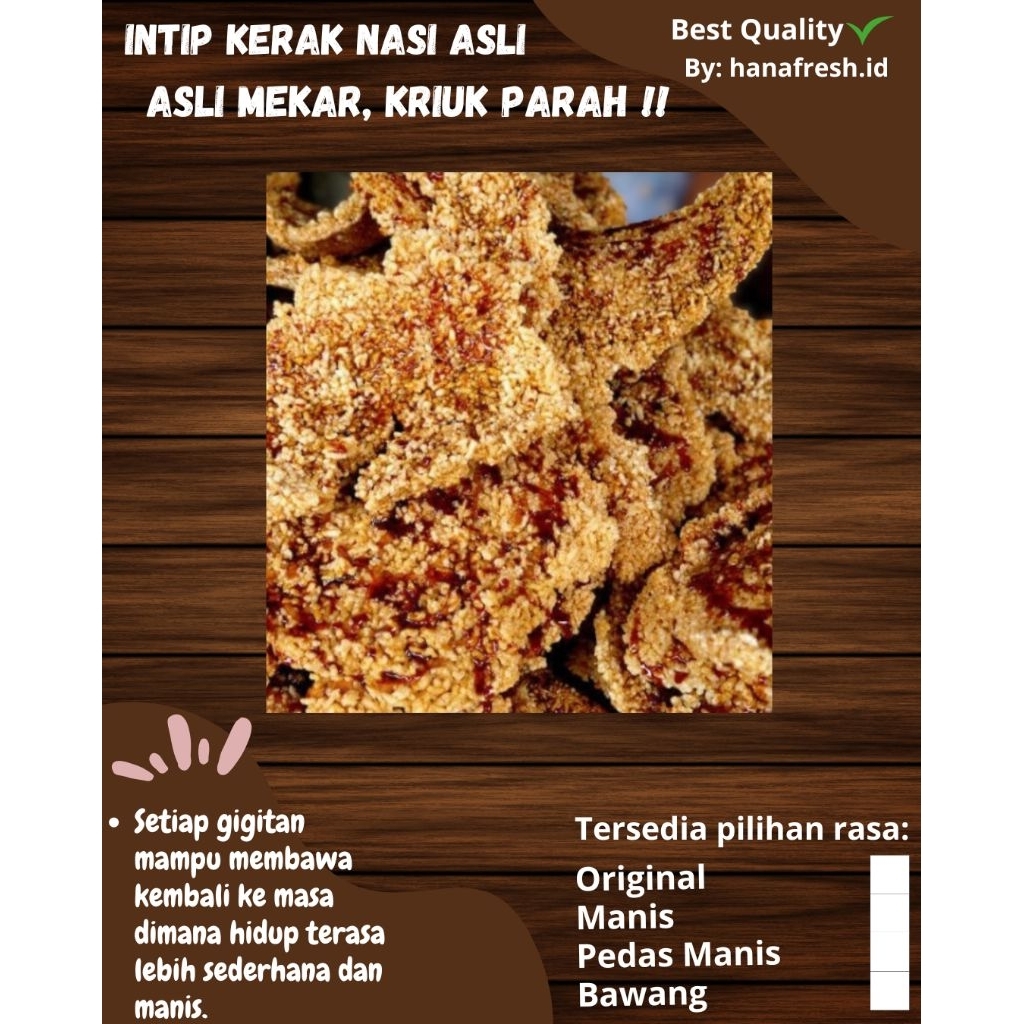 Intip Kerak Nasi Liwet Asli Manis 500 gr