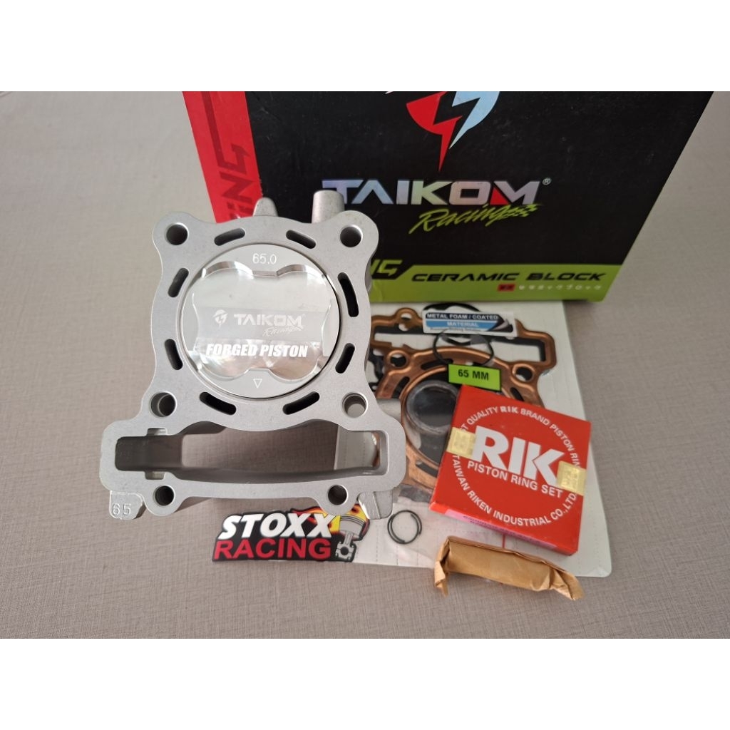 BLOK TAIKOM 65 NMAX AEROX R15 VVA KERAMIK FORGED BORE UP 195cc boring seher