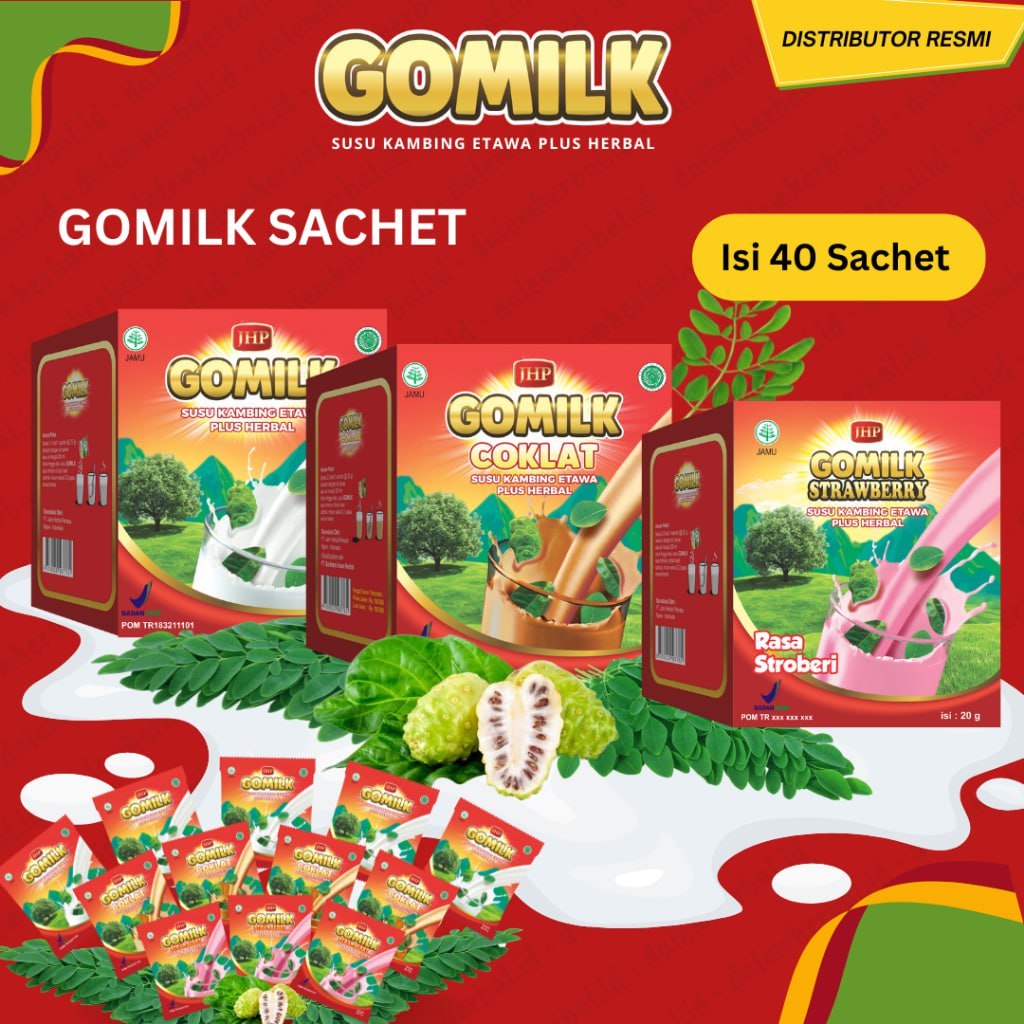 [ BISA COD + GARANSI ] [ BELI 10 GRATIS JAHE ] [ BELI 30 GRATIS MADU ] GOMILK Susu Kambing Etawa GOM