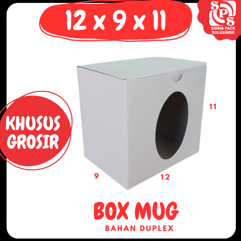 Box mug 12x9x11 Kardus Mug Dus Packing Kotak Kemasan Karton Souvenir Hampers Gelas
