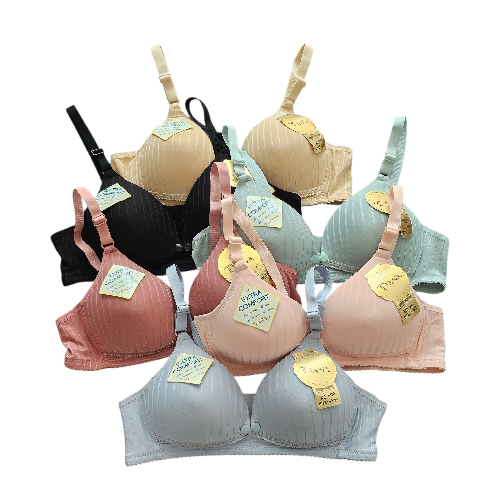TIANA Bra Menyusui Bh Busui Salur Busa Tipis Ukuran 38-44 Kait 3