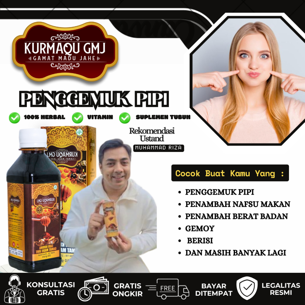 Obat Penggemuk Pipi, Pipi Tembem, Pipi Chubby, Herbal Penggemuk Pipi, Suplemen Penambah Nafsu Makan,