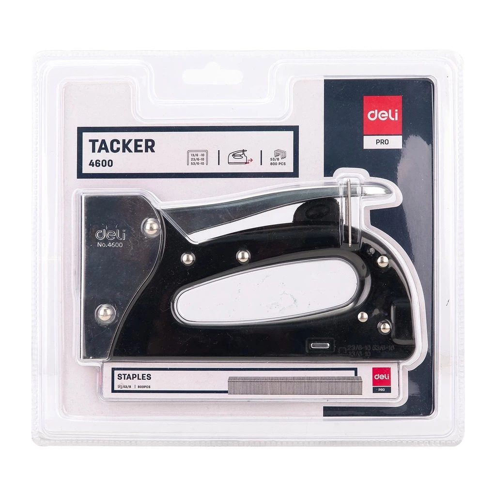 DELI - STAPLER / HEKTER / JEKREKAN TEMBAK BAHAN METAL NO.23/6-10 E4600 BLACK
