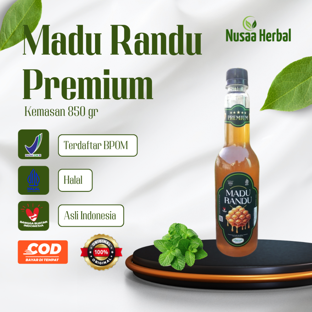 Madu Randu Premium Mabruuk 850 gram Madu Mentah Mabruuk