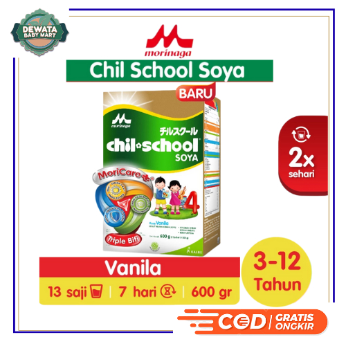 Morinaga Chil School Soya 3-12 Tahun 600 Gram Susu Pertumbuhan Anak Tahap 4