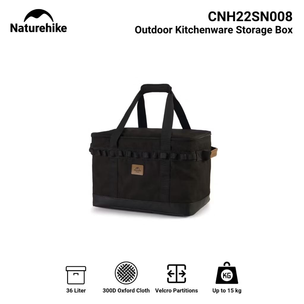 TAS PERALATAN MEMASAK NATUREHIKE CNH22SN008 KITCHEN STORAGE BOX 36L LARGE CAPACITY OUTDOOR PICNIC PO