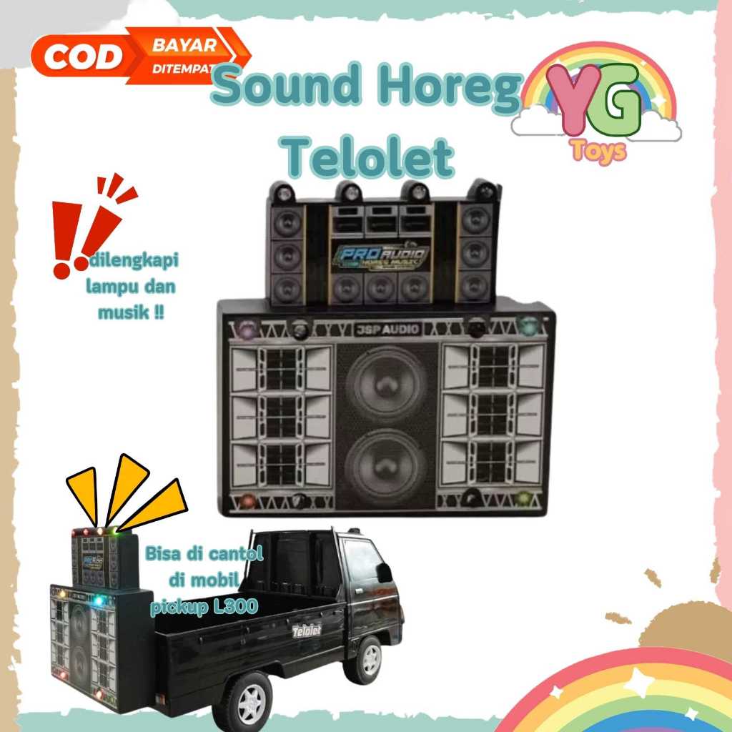 Yestoys Miniatur Speaker Sound System Horeg Mainan Mini OkeGas Lampu Musik Sound Sistem