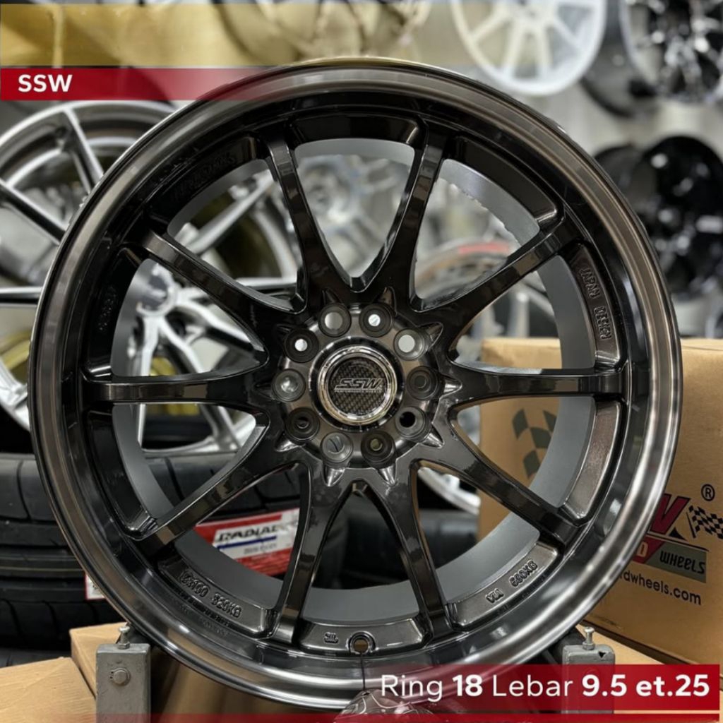 velg racing ce28 r18 original ssw thailand lebar 9,5 pcd 5X114,3 velg mobil ring 18 velg racing r18 