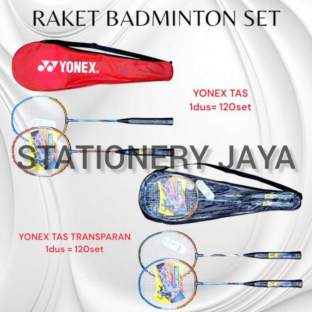 Raket Badminton Set 2 Pcs + Tas Yonex