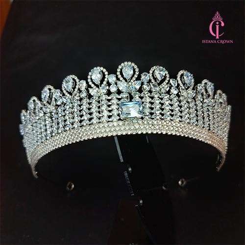 Noella Zircon Crown -Mahkota Zircon Mewah - Zirconia Wedding Crown