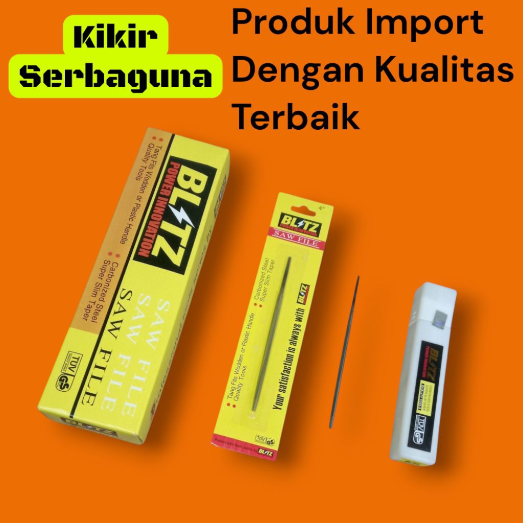 Kikir Gergaji Kayu Merk BLITZ - Produk Import Yang Kuat & Tahan Lama