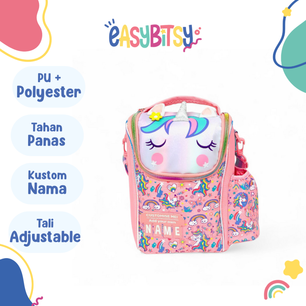 Easy Bitsy - Tas Bekal Anak Perempuan Lunch Bag Box Unicorn Tempat Makan TK SD - Shifu