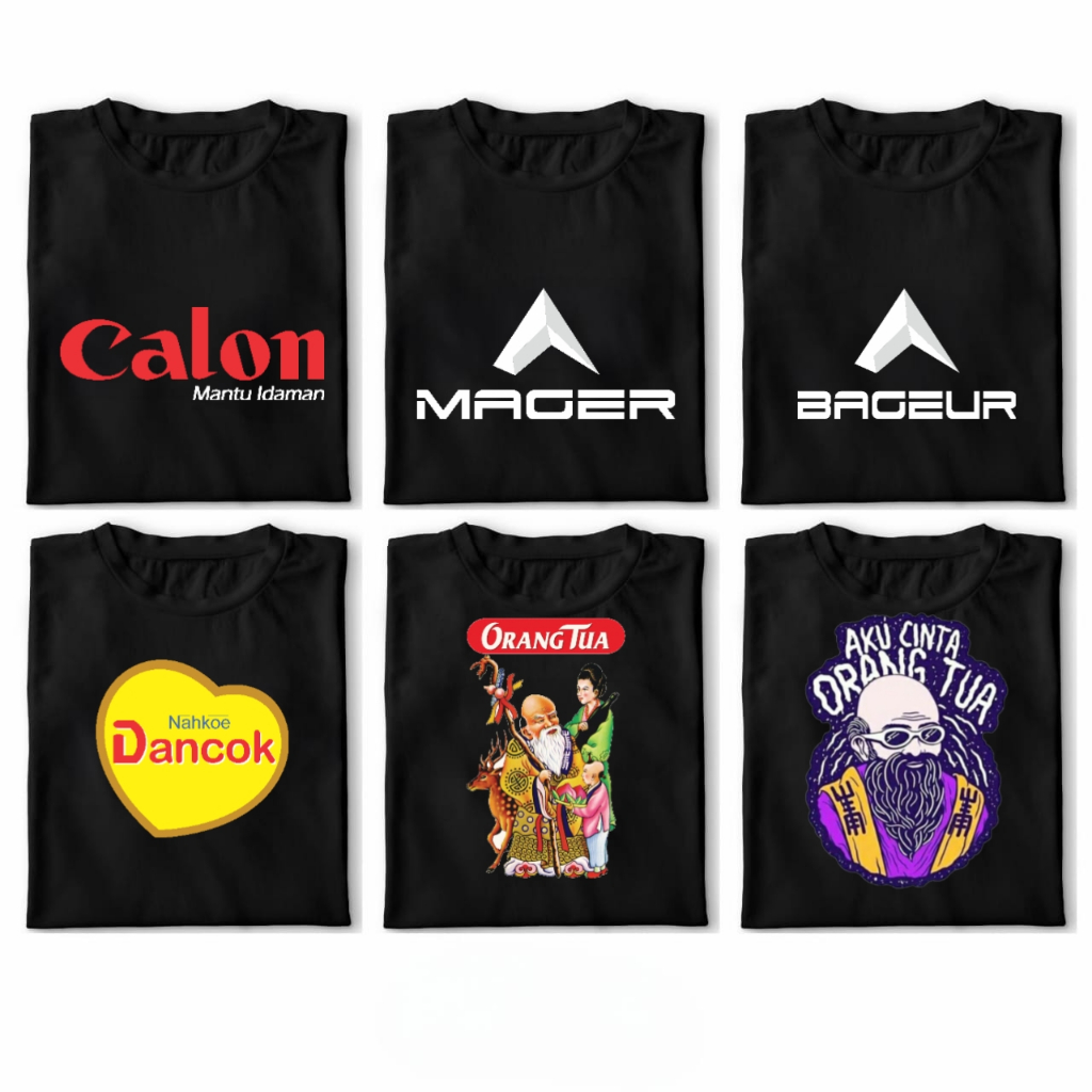Kaos Plesetan Calon Mantu Mager Bageur C4nc0k Orang Tua Kaos Katun Combed Premium 24s Baju Distro