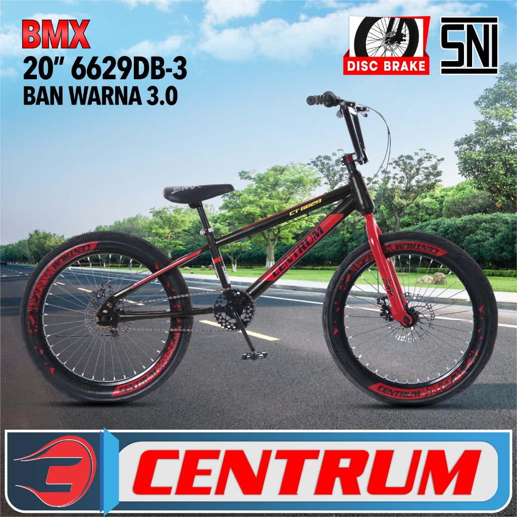 Sepeda anak laki bmx centrum 20 inch 6650 dan 6629 ban jumbo 3.0 disc cakram