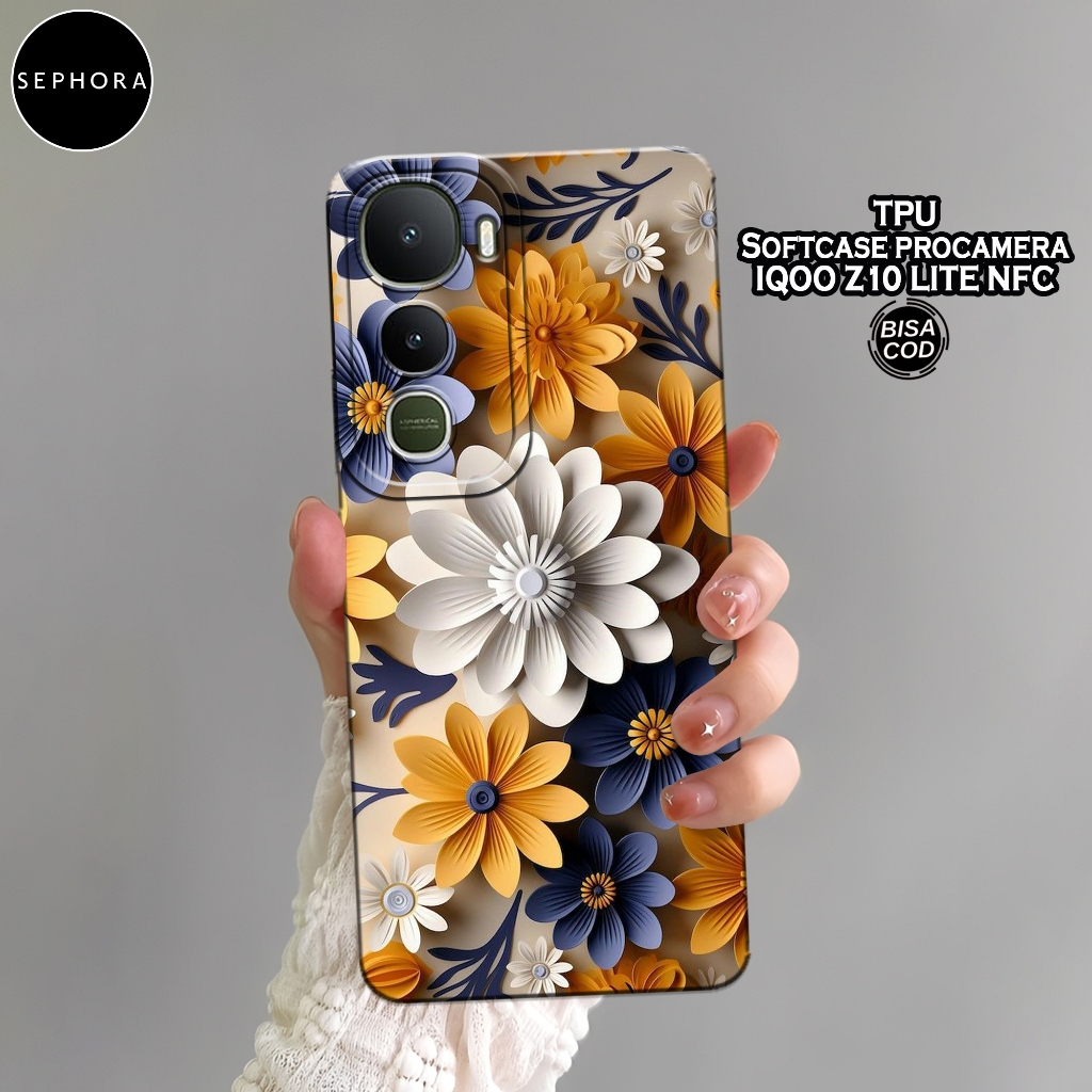Case VIVO iQOO Z10 LITE NFC Terbaru - Fashion Case Bunga - Softcase VIVO iQOO Z10 LITE NFC - Case Pr