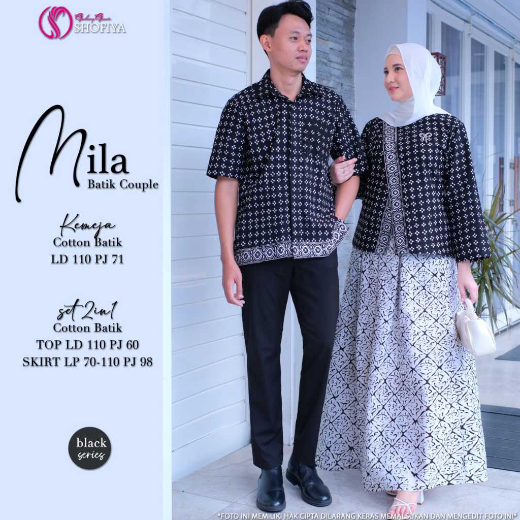 Mila Batik Original Shofiya Mila Shofiya Cotton Batik Kemeja & Setelan 2in1 Batik Couple Mila Shofiy