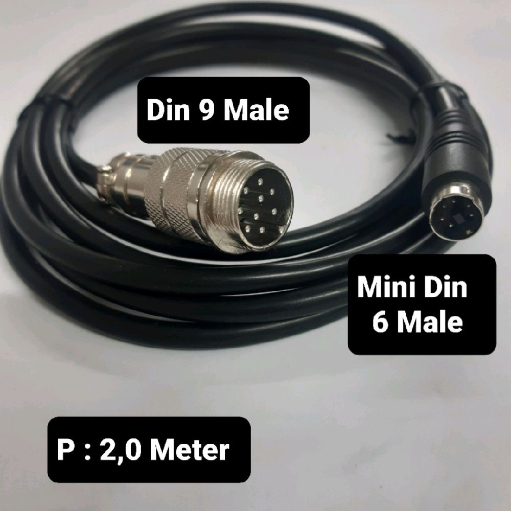 Kabel Thrustmaster TH8A TSS Handbrake PS/2 Mini Din 6 Male to Din 9 Male
