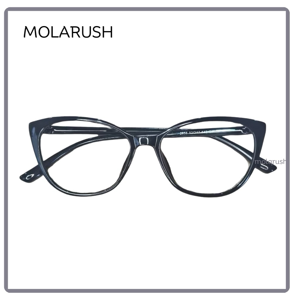 KACAMATA WANITA MINUS / NORMAL FRAME 2858 CAT EYE MATA KUCING SEDANG TR PLASTIK SEMI RINGAN LENTUR P