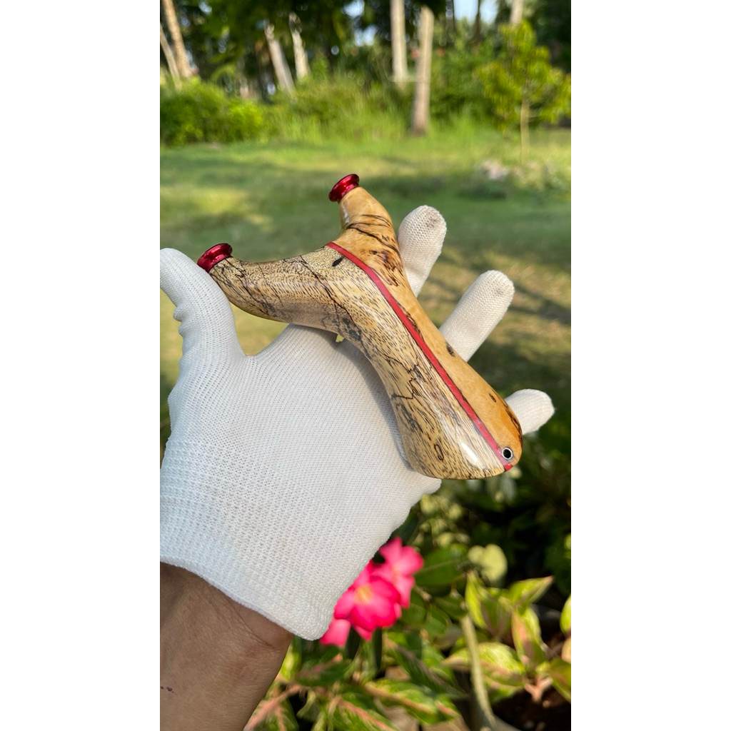 Ketapel Spalted kayu asem