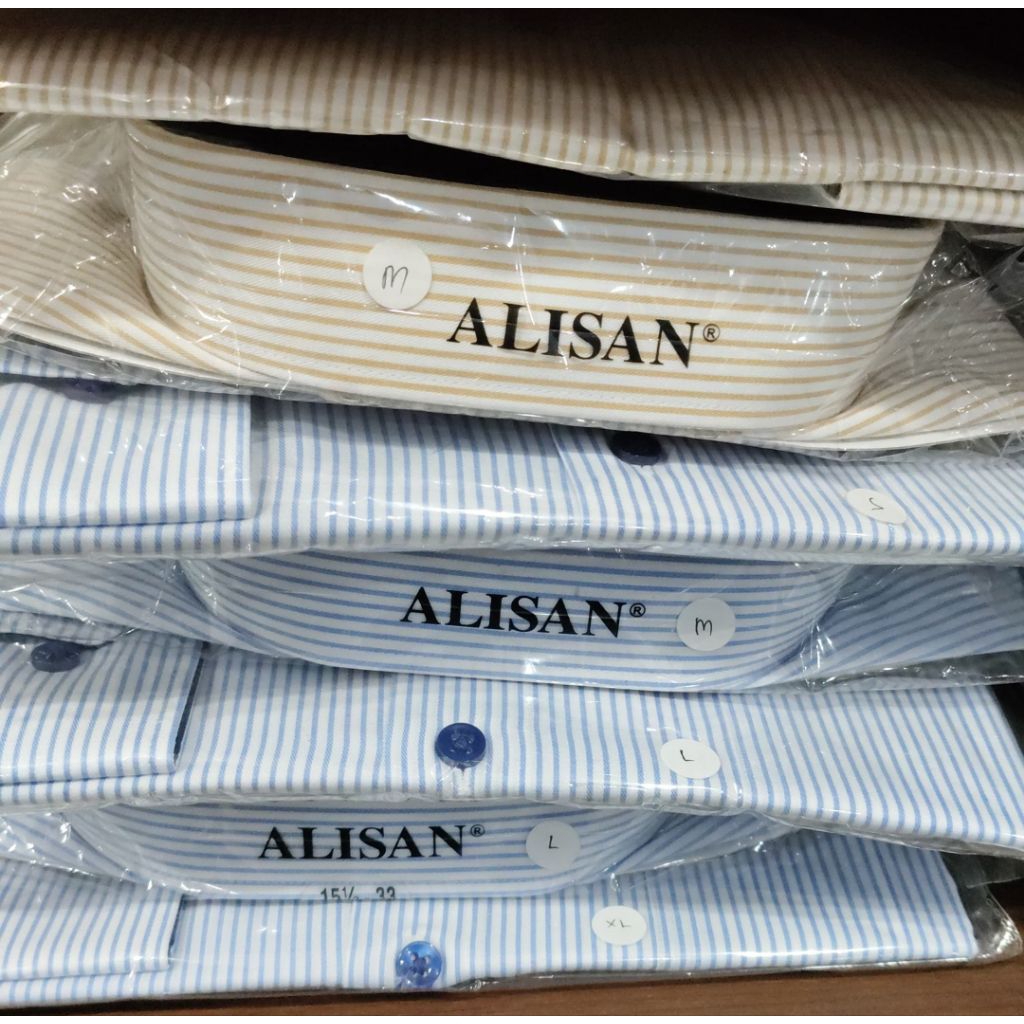 Kemeja Pria ALISAN Salur Panjang dan motif