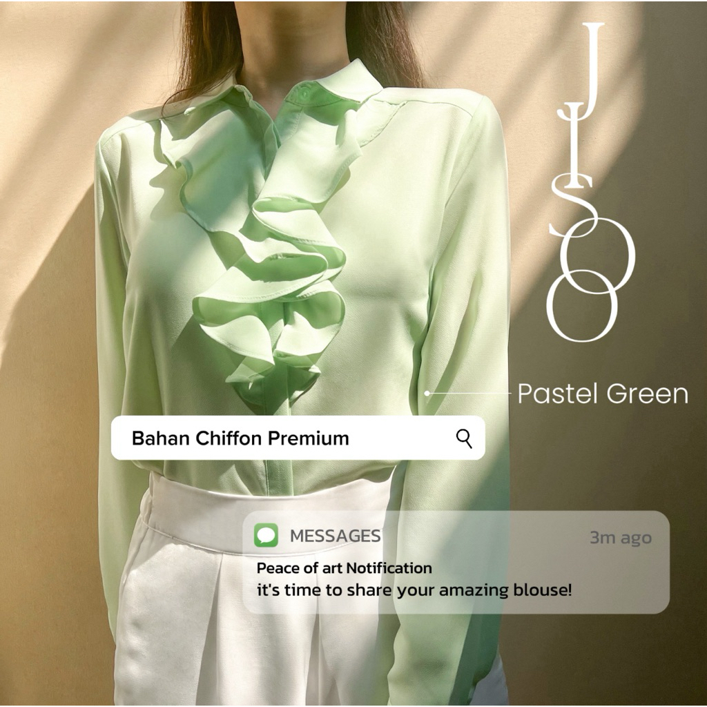 Jisoo Blouse Sifon Atasan Baju Wanita Style Korea