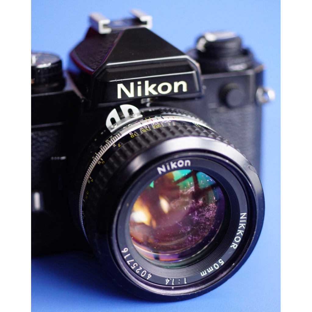 SLR Analog Nikon FE w/ Nikkor 50mm F/1.4 Ai lens