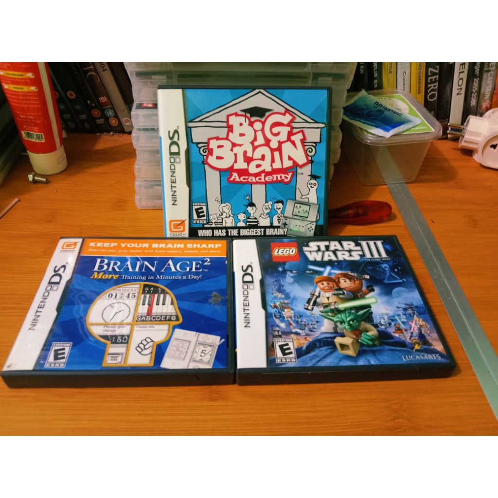 Pesanan Hendri 3 Game Nintendo DS Original Brain Age 2, Big Brain, & Lego Star Wars III