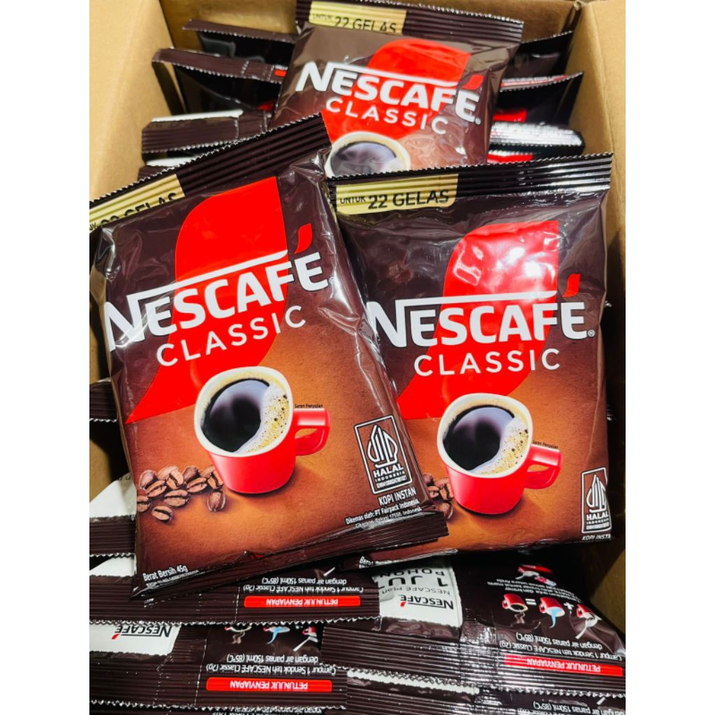 Kopi Nescafe Classic 45gr/Kopi Bubuk Hitam Nescafe Classic/Nescafe