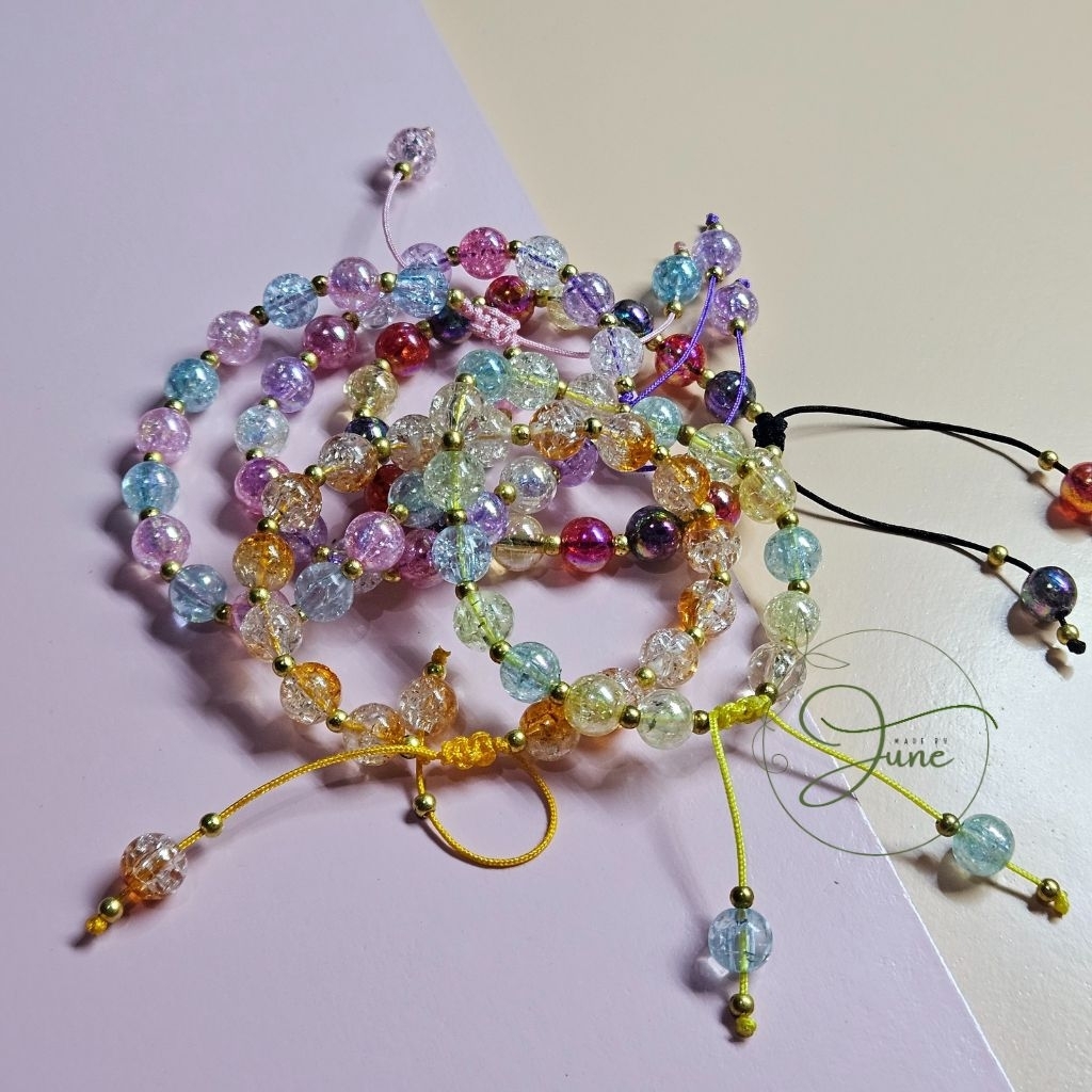 Gelang Serut Tali Giok Manik Pecah Kaca