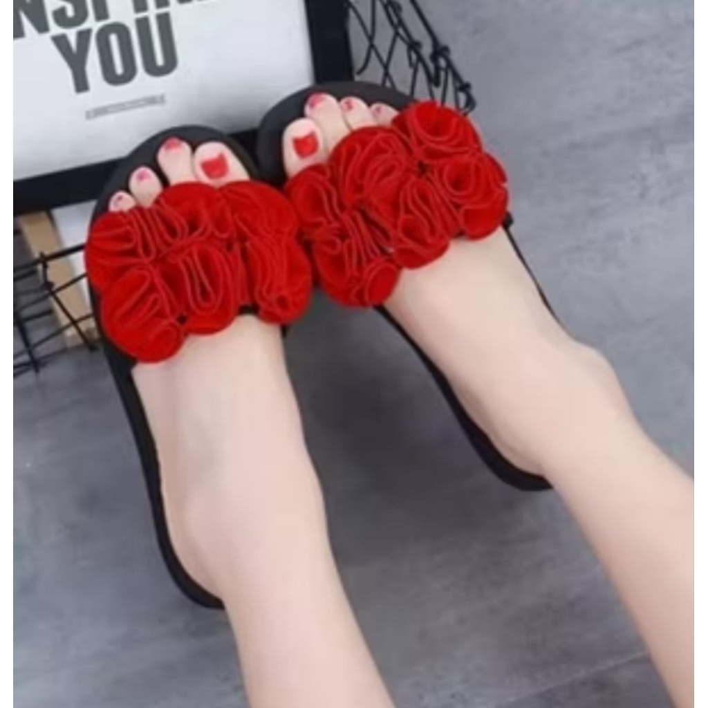 sandal wanita pareasi bunga sandal wanita kekinian